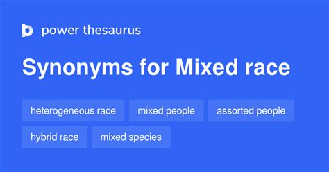 race mixed|mixed race synonym.